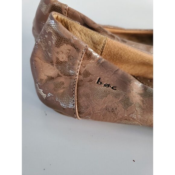 B.O.C. Bronze Leather  Casual Slip On Ballet Flats  Size 9.5 M - Picture 4 of 14